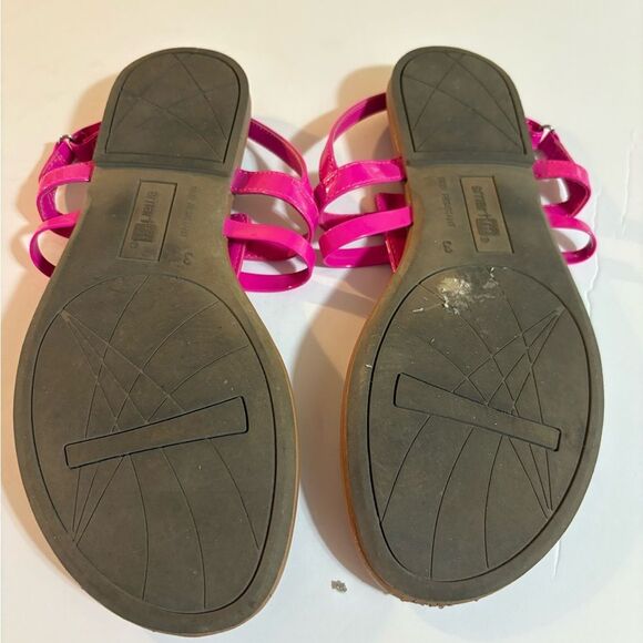 Smartfit Pink Patent Leather Sandals Minimalist Style Hook & Loop. - Picture 4 of 6